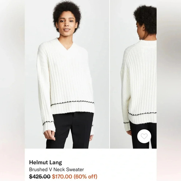 helmet lang Sweaters - Helmut Lang V Brushed Sweater